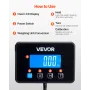 VEVOR Digital Postal Scale, 20 g/100 g Dual Accuracy, 300 kg Commercial Weight Scale with Hold/Tare Function & LCD Display, Fit 
