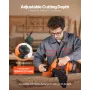 Cordless Handheld Planer, 82 mm Cut Width, 15000 RPM Electric Hand Wood Planer with 4 Ah 18V Lithium Battery, Brushless Motor, A