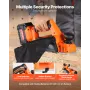 Cordless Handheld Planer, 82 mm Cut Width, 15000 RPM Electric Hand Wood Planer with 4 Ah 18V Lithium Battery, Brushless Motor, A