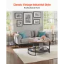 VEVOR 3 Pieces Round Coffee Table Sets, 80 cm Industrial Living Room Table with 2 End Side Tables, Easy Assembly Coffee and End 