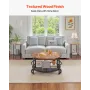 VEVOR 3 Pieces Round Coffee Table Sets, 80 cm Industrial Living Room Table with 2 End Side Tables, Easy Assembly Coffee and End 
