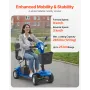 4-Wheel Folding Mobility Scooter for Adults & Seniors, Electric Mobility Scooter with 25KM Long Range, All Terrain Travel Wheelc