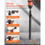 Core Drill Bit, 25 mm Diameter, 241 mm Drilling Depth, M16 Internal Thread, Diamond Dry Coring Bit with 3 Adapters, Pilot Drill 