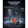 Stand Airless Paint Sprayer, 900W, 3300PSI High Pressure Airless Sprayer with Cart, Cleaning Brush, Hose, Extension Rod, Nozzles