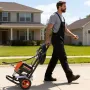 Stand Airless Paint Sprayer, 900W, 3300PSI High Pressure Airless Sprayer with Cart, Cleaning Brush, Hose, Extension Rod, Nozzles