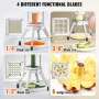 Commercial Chopper with 4 Replacement Blades Commercial Vegetable Chopper Stainless Steel French Fry Cutter Potato Dicer & Slice