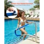 VEVOR Pool Rail, 137.1 x 81.3 cm Pool Handrail, 100kg Load Capacity Heavy Duty 304 Stainless Steel Swimming Handrail, Detachable
