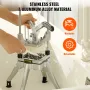 Commercial Chopper with 4 Replacement Blades Commercial Vegetable Chopper Stainless Steel French Fry Cutter Potato Dicer & Slice