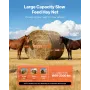 VEVOR Round Bale Hay Net, 1.8 x 1.8 x 1.8 m, 42 x 42 mm Holes, PE Material, Knotless Design, with Zip Ties, Needle Shuttle, Repa