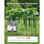 Garden Stakes, 50 Pack, 1455 mm, Plastic Coated Metal Tomato Stakes, Garden Sticks for Plants Support, with Pointed End and Non-