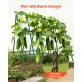 Garden Stakes, 50 Pack, 1455 mm, Plastic Coated Metal Tomato Stakes, Garden Sticks for Plants Support, with Pointed End and Non-