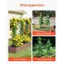Garden Stakes, 50 Pack, 1455 mm, Plastic Coated Metal Tomato Stakes, Garden Sticks for Plants Support, with Pointed End and Non-