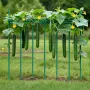 Garden Stakes, 50 Pack, 1455 mm, Plastic Coated Metal Tomato Stakes, Garden Sticks for Plants Support, with Pointed End and Non-