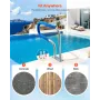 VEVOR Pool Rail, 78.8 x 55.8 cm Pool Handrail, 100kg Load Capacity Heavy Duty 304 Stainless Steel Swimming Handrail, Detachable 
