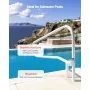 Pool Rail, 137.1 x 81.3 cm Pool Handrail, 100kg Load Capacity Heavy Duty Stainless Steel Swimming Handrail, Seamless Welding, Re