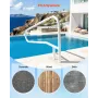 VEVOR Pool Rail, 137,1 x 81,3 cm Pool Håndliste, 100 kg Belastningskapacitet Heavy Duty Rustfrit Stål Svømmegelænder, Seamless