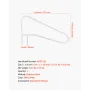 VEVOR Pool Rail, 137,1 x 81,3 cm Pool Håndliste, 100 kg Belastningskapacitet Heavy Duty Rustfrit Stål Svømmegelænder, Seamless