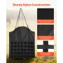 Hay Bag for Horses, 55 x 18.5 x 64 cm, 46 x 46 mm Holes, Premium Nylon Construction with PVC Waterproof Coating, Adjustable Hang