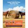 VEVOR Round Bale Hay Net, 1.5 x 1.5 x 1.5 m, 44.45 x 44.45 mm Holes, PE Material, Reinforced Knotted Design, with Zip Ties, Need
