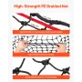 Round Bale Hay Net, 1.5 x 1.5 x 1.5 m, 44.45 x 44.45 mm Holes, PE Material, Reinforced Knotted Design, with Zip Ties, Needle Shu