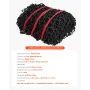 Round Bale Hay Net, 1.5 x 1.5 x 1.5 m, 44.45 x 44.45 mm Holes, PE Material, Reinforced Knotted Design, with Zip Ties, Needle Shu