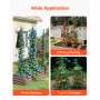 Garden Stakes, 25 Pack, 1800 mm, Plastic Coated Metal Tomato Stakes, Garden Sticks for Plants Support, with Pointed End and Non-