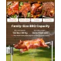 Rotisserie Grill, AC220-240V 8 Niveau Højde Elektrisk