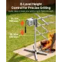 VEVOR Rotisserie Grill, AC220-240V 8 Level Height Electric Rotisserie Grill Kit, BBQ Grills Rotisseries Kit with 60 kg Load Capa