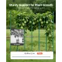 Garden Stakes, 25 Pack, 2100 mm, Plastic Coated Metal Tomato Stakes, Garden Sticks for Plants Support, with Pointed End and Non-