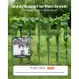 Garden Stakes, 15 Pack, 1705 mm, Plastic Coated Metal Tomato Stakes, Garden Sticks for Plants Support, with Pointed End and Non-