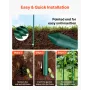 Garden Stakes, 15 Pack, 1705 mm, Plastic Coated Metal Tomato Stakes, Garden Sticks for Plants Support, with Pointed End and Non-