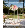 Wedding Flower Stand, 10PCS 60cm Column Flower Stand, Floral Stands with Hidden Screw, Rectangular Cubic Floral Display Rack for