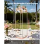 VEVOR Wedding Flower Stand, 10PCS 80cm Column Flower Stand, Floral Stands with Metal Laminate, Gold Rectangular Floral Display R