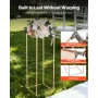 VEVOR bryllup blomsterstativ, 10 STK 80 cm søjle blomsterstativ, blomsterstativ med metallaminat, guld rektangulær