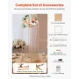 Wedding Flower Stand, 10PCS 80cm Column Flower Stand, Floral Stands with Metal Laminate, Gold Rectangular Floral Display Rack fo