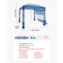 VEVOR Beach Cabana, 2.4 x 2.4 m Beach Canopy with Side Wall, UPF 50+ Protection Easy Setup Cabana Tent with Sand Pockets, Adjust