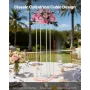 VEVOR Wedding Flower Stand, 10PCS 80cm Column Flower Stand, Floral Stands with Acrylic Laminate, Cylindrical Cubic Floral Displa