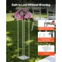 VEVOR Wedding Flower Stand, 10PCS 80cm Column Flower Stand, Floral Stands with Acrylic Laminate, Cylindrical Cubic Floral Displa