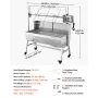 VEVOR Rotisserie Grill, 38W BBQ Outdoor Pig & Lamb Spit Roaster, Charcoal Spit Roaster with 60 kg Load Capacity & 7-Level Height