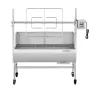 Rotisserie Grill, 38W BBQ Outdoor Pig & Lamb Spit Roaster, Charcoal Spit Roaster with 60 kg Load Capacity & 7-Level Height, Stai