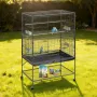 fuglebur, 930 x 580 x 1510 mm, flad top, smedejernsfuglebur med