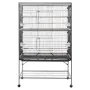 VEVOR Bird Cage, 930 x 580 x 1510 mm, Flat Top, Wrought Iron Bird Flight Cage with Perches, Slide-Out Tray and Plastic Feeders, 