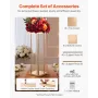 Wedding Flower Stand, 10PCS 80cm Column Flower Stand, Floral Stands with Metal Laminate, Cylindrical Cubic Floral Display Rack f