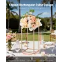 VEVOR Wedding Flower Stand, 10PCS 40cm Column Flower Stand, Floral Stands with Acrylic Laminate, Gold Rectangular Floral Display