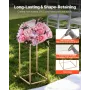 VEVOR Wedding Flower Stand, 10PCS 40cm Column Flower Stand, Floral Stands with Acrylic Laminate, Gold Rectangular Floral Display