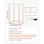 Wedding Flower Stand, 10PCS 40cm Column Flower Stand, Floral Stands with Acrylic Laminate, Gold Rectangular Floral Display Rack 