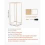 Wedding Flower Stand, 10PCS 60cm Column Flower Stand, Floral Stands with Metal Laminate, Gold Rectangular Floral Display Rack fo