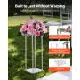 Wedding Flower Stand, 10PCS 50cm Column Flower Stand, Floral Stands with Acrylic Laminate, Cylindrical Cubic Floral Display Rack