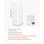 Wedding Flower Stand, 10PCS 50cm Column Flower Stand, Floral Stands with Acrylic Laminate, Cylindrical Cubic Floral Display Rack