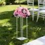 VEVOR bryllup blomsterstativ, 10 STK 50 cm søjle blomster stativ, blomster stativer med akryl laminat, cylindrisk kubisk